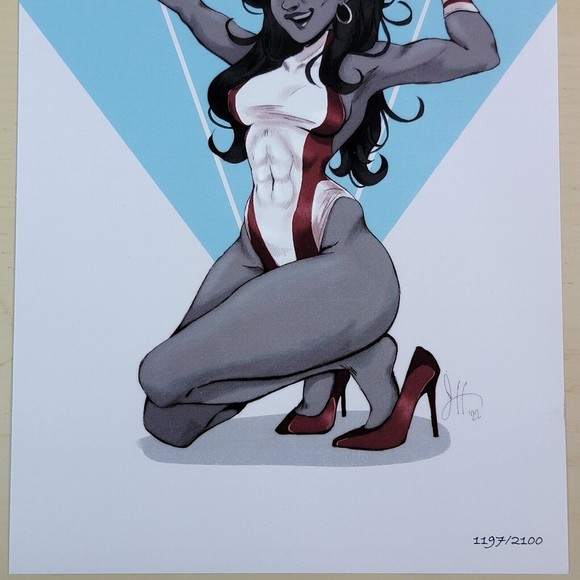 She-Hulk‎ Art Print Jade Hope ComicTom 101 MMC Exclusive #1197 / 1500 Marvel - Picture 3 of 3
